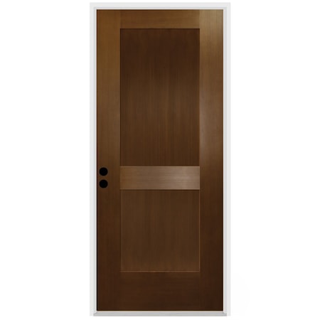 Codel Doors 36" x 80" Fir Grain Shaker Exterior Fiberglass Door 3068RHISPFG2PSHK691610BM